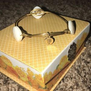 Bourbonandbowties gold and white bracelet